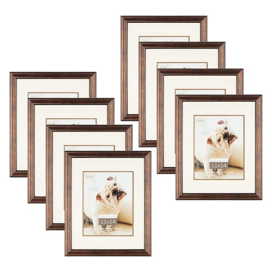 8 Pack: Bronze 11" x 14" Frame with Mat, Home by Studio Décor®